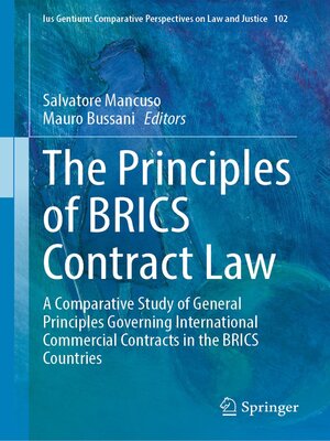 cover image of The Principles of BRICS Contract Law
